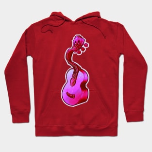 psychedelic pink acoustic guitar Hoodie